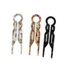 Set of 3 Acetate U-Shaped Hair Pins for Versatile Styling