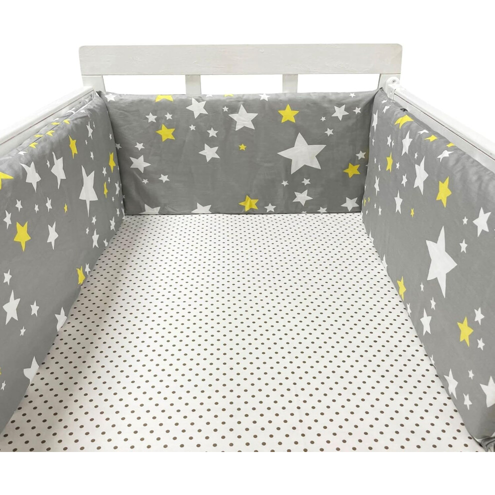 (100*30cm, As) Bed border for baby bed, soft and safe border for baby's sleep, protects against shocks, for baby bed and cot, hypoallergenic and washa
