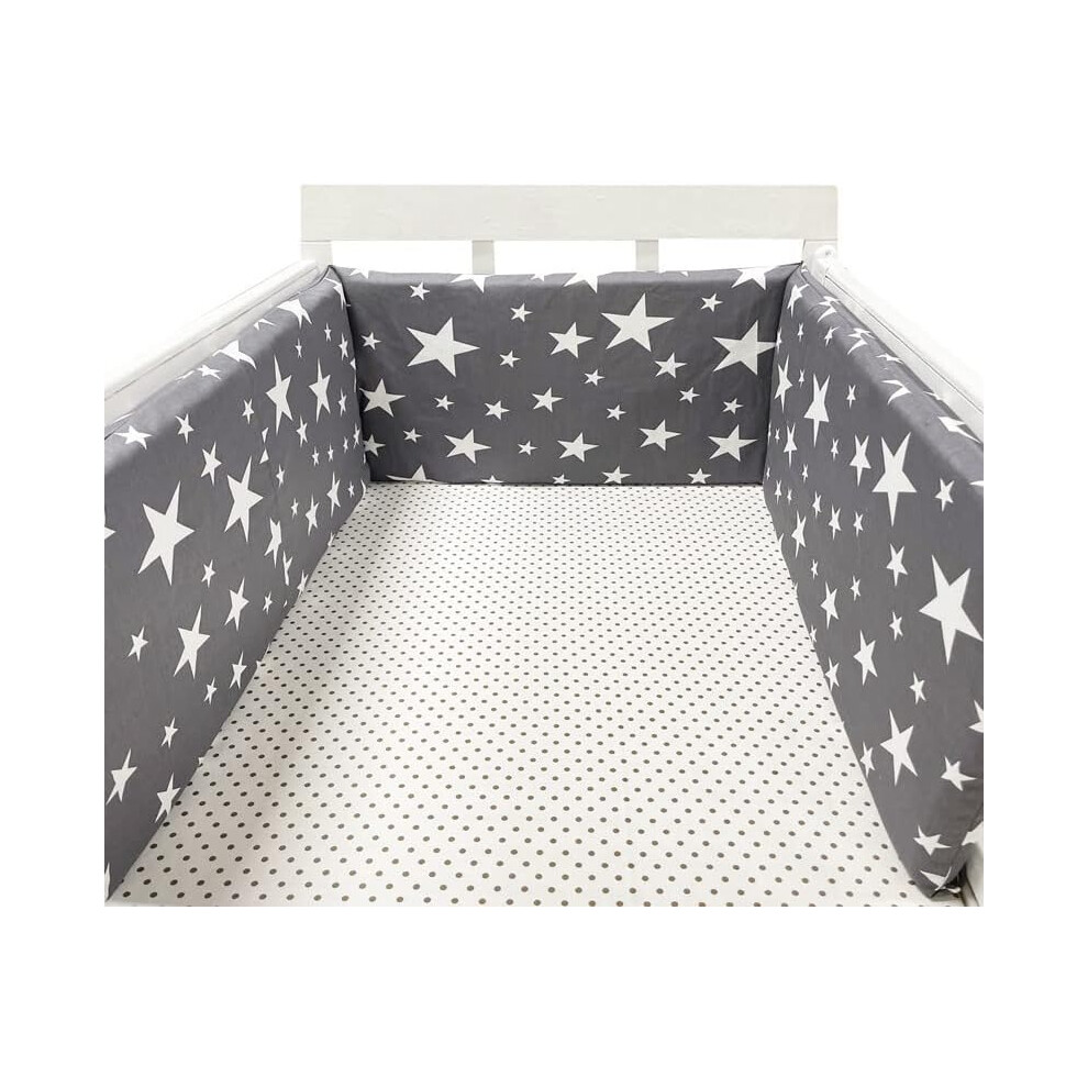 (100*30cm, Kj) Bed border for baby bed, soft and safe border for baby's sleep, protects against shocks, for baby bed and cot, hypoallergenic and washa