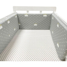 (100*30cm, S) Bed border for baby bed, soft and safe border for baby's sleep, protects against shocks, for baby bed and cot, hypoallergenic and washable