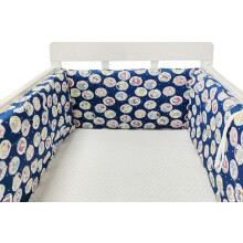 (150*30cm, V) Bed border for baby bed, soft and safe border for baby's sleep, protects against shocks, for baby bed and cot, hypoallergenic and washable