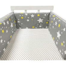 (200*30cm, A) Bed border for baby bed, soft and safe border for baby's sleep, protects against shocks, for baby bed and cot, hypoallergenic and washable
