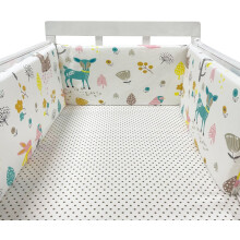 (200*30cm, L) Bed border for baby bed, soft and safe border for baby's sleep, protects against shocks, for baby bed and cot, hypoallergenic and washable