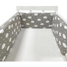 (50*30cm, P) Bed border for baby bed, soft and safe border for baby's sleep, protects against shocks, for baby bed and cot, hypoallergenic and washable