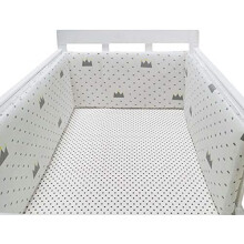 (50*30cm, U) Bed border for baby bed, soft and safe border for baby's sleep, protects against shocks, for baby bed and cot, hypoallergenic and washable