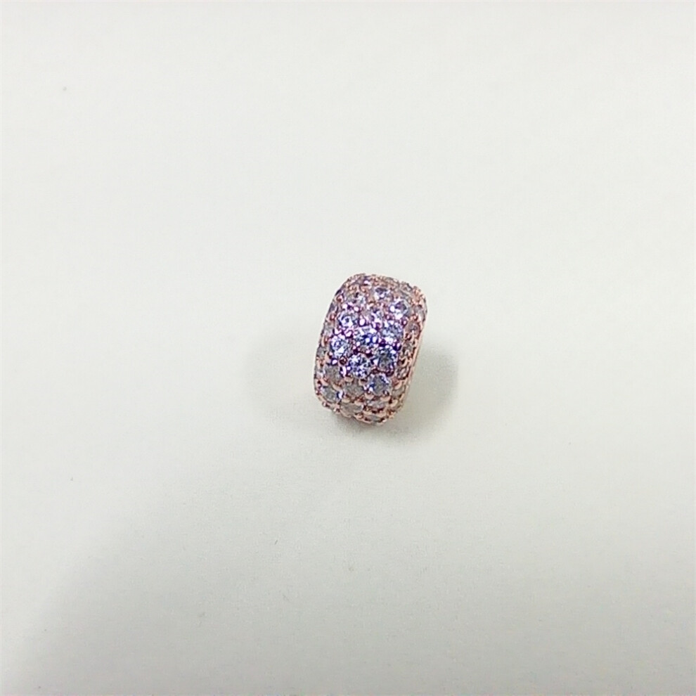 Pandora Moments Sparkling Pavé Triple-row Rose Gold Charm
