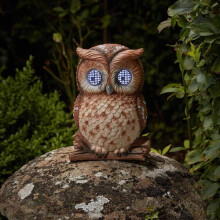 Solar Power Owl LED Garden Ornament Blinkin' Lights Outdoor 1020042MO