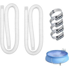 (As show, One size) LINJOU Swimming Pool Replacement Hose For Above Ground Pools Accessory Pool Pump Replacement Hose (2 hoses)
