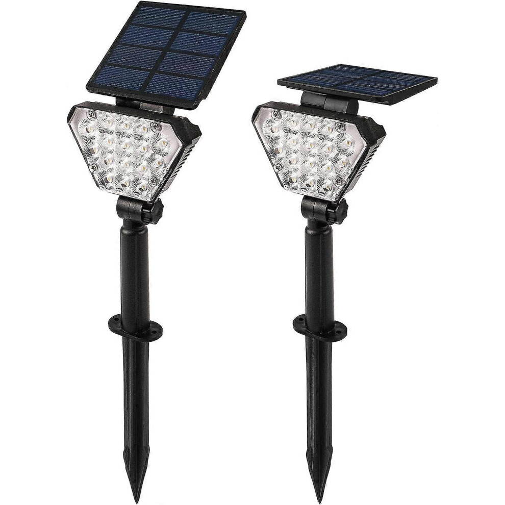 (As show, One size) LINJOU 2 in 1 LED Landscape Lighting Garden Uplights ,Solar Spotlights Outdoor