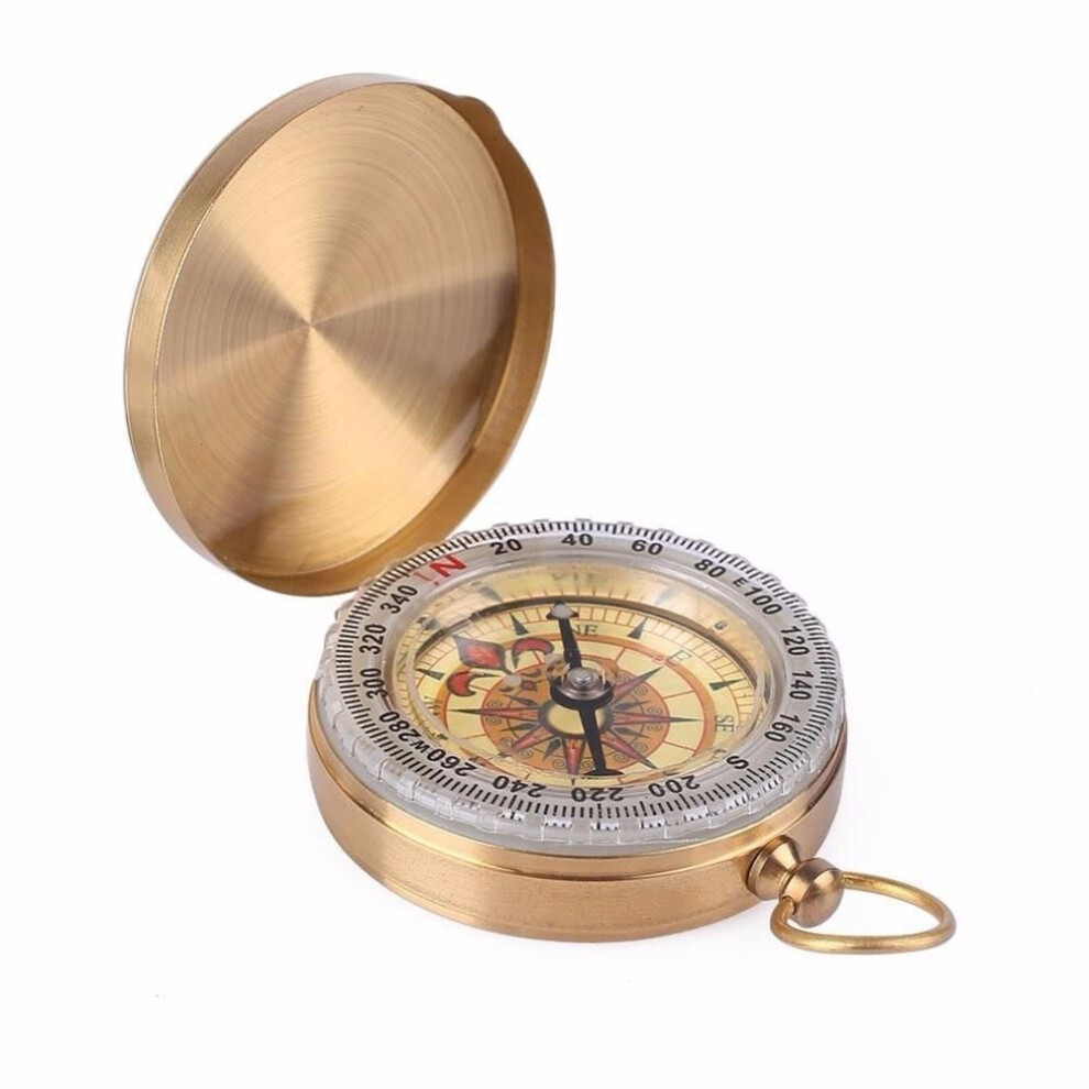 Luminous Compass Flip Up Cover Multi Functional Shakeproof Hiking Compass Camping Survival Tools