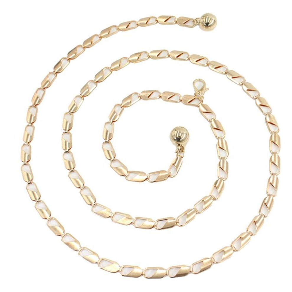 (gold) Waist Chain For Women Metal Hook Adjustable Waist Chain Decorative Dress Chain