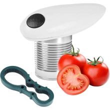 (As show, One size) LINJOU Electric Automatic Can/Tin Opener with One Touch Switch, Hand Free Can Opener,Kitchen Can Opener