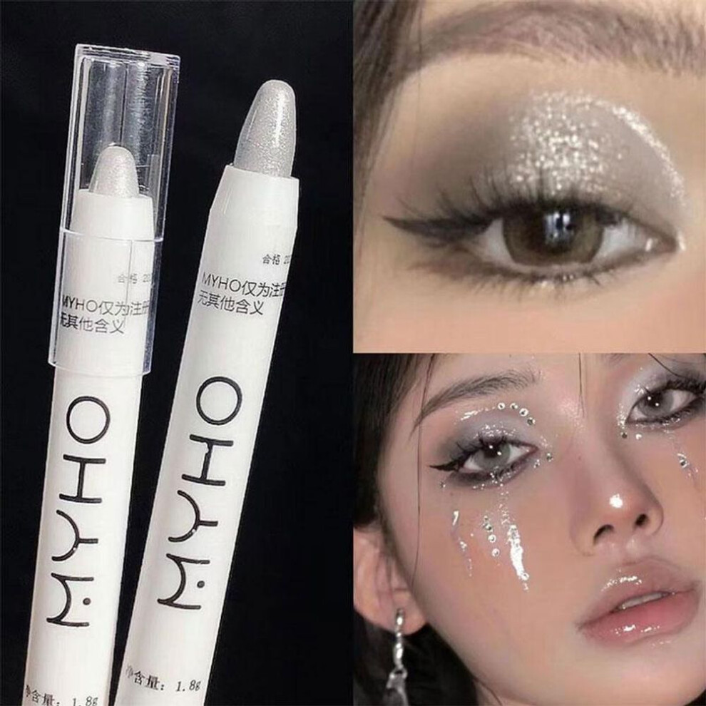 (03 # Pearl Silver) Long-lasting Pearlescent Glitter Highlighter Pen