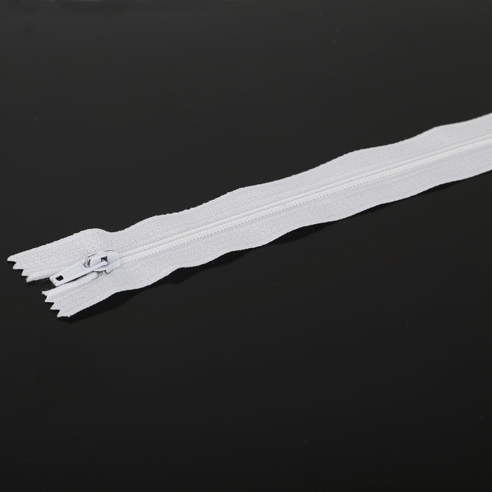 (white) 10Pcs Nylon Coil Zippers Tailor Garment Sewing Handcraft DIY Craft
