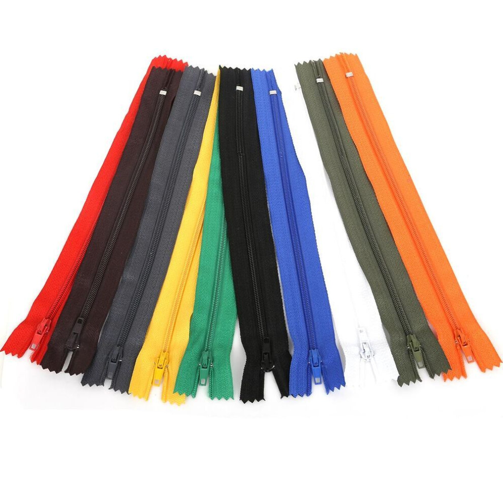 (multicolor) 10pcs Nylon Coil Zippers Tailor Garment Sewing Handcraft Diy Craft
