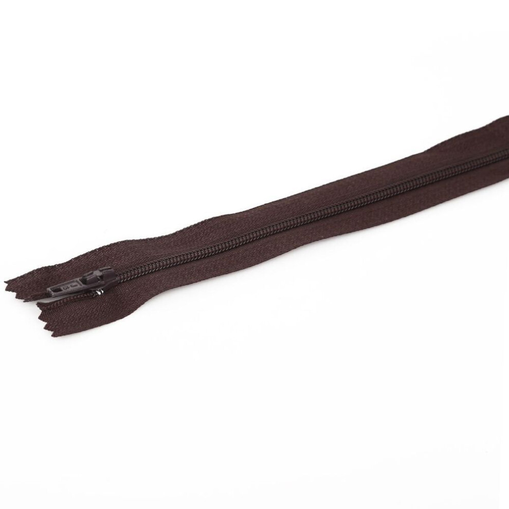 (brown) 10Pcs Nylon Coil Zippers Tailor Garment Sewing Handcraft DIY Craft
