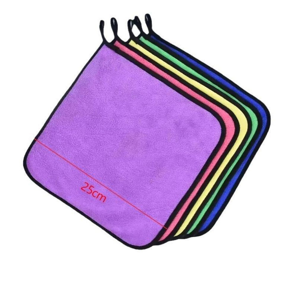 (as the picture, 1 pack) 1pcs Super Absorbent Microfiber Cloth: Kitchen Rag, Car Towel, Thick Dishwashing Towel, Coral Fleece Cleaning Cloth