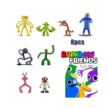 8Pcs Rainbow Friends Anime Action Mini Figures Toys Set Collectible Model Dolls Toy Gift Table Decor