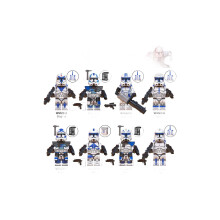 8 stuks Star Wars Rex Dogma Echo Jesse Tup Minifiguur Gemonteerd Mini Bouwsteen Actiefiguren Speelgoed
