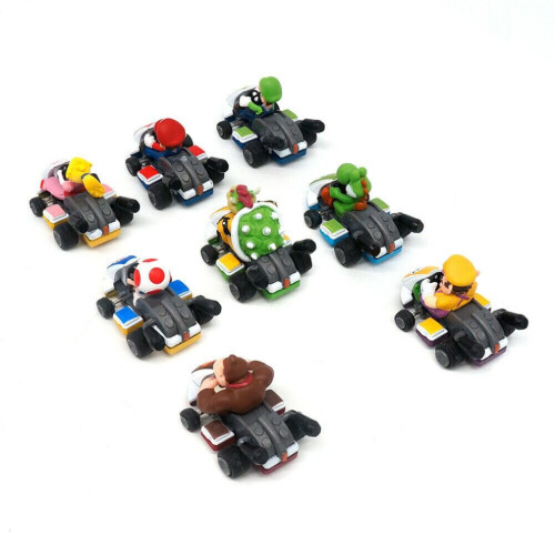 8 τμχ Super Mario Kart Pull Back Car Princess Luigi Bowser Παιδικά παιχνίδια 2