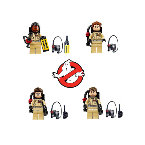 4 PCS Ghost Busters Mini Figuras Ghostbusters Blocos de Constru??o Brinquedos 2