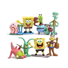 8x Figura de a??o do Bob Esponja Patrick Star Lula Molusco