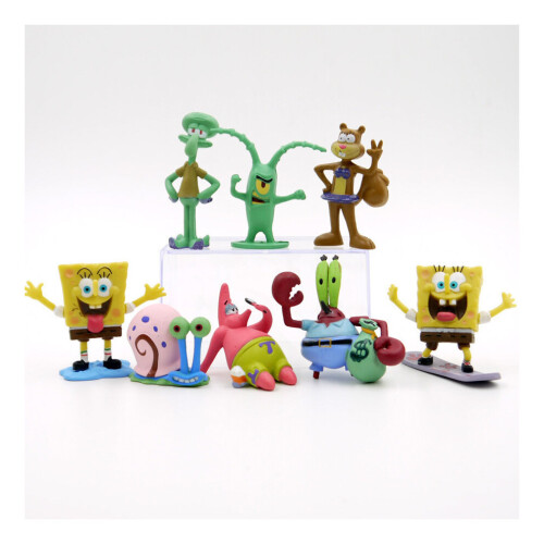 8x Figura de a??o do Bob Esponja Patrick Star Lula Molusco 2