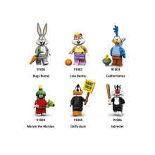 Conjunto de minifiguras de 6 pe?as Bugs Bunny Daffy Duck/Brinquedos de bloco ?nico para crian?as