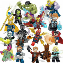 16 pe?as Marvel Avengers Super Hero Comic Mini Figuras DC Minifigura presente para crian?as