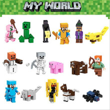16-delige Minecraft-blokkenfiguren passen op bouwpersonages Mini My Series
