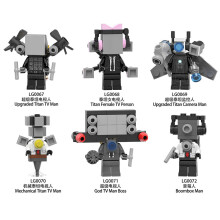 6 kpl/setti Skibidi WC Minifiguuri Rakennuspalikat Lelut sopivat LEGO:lle