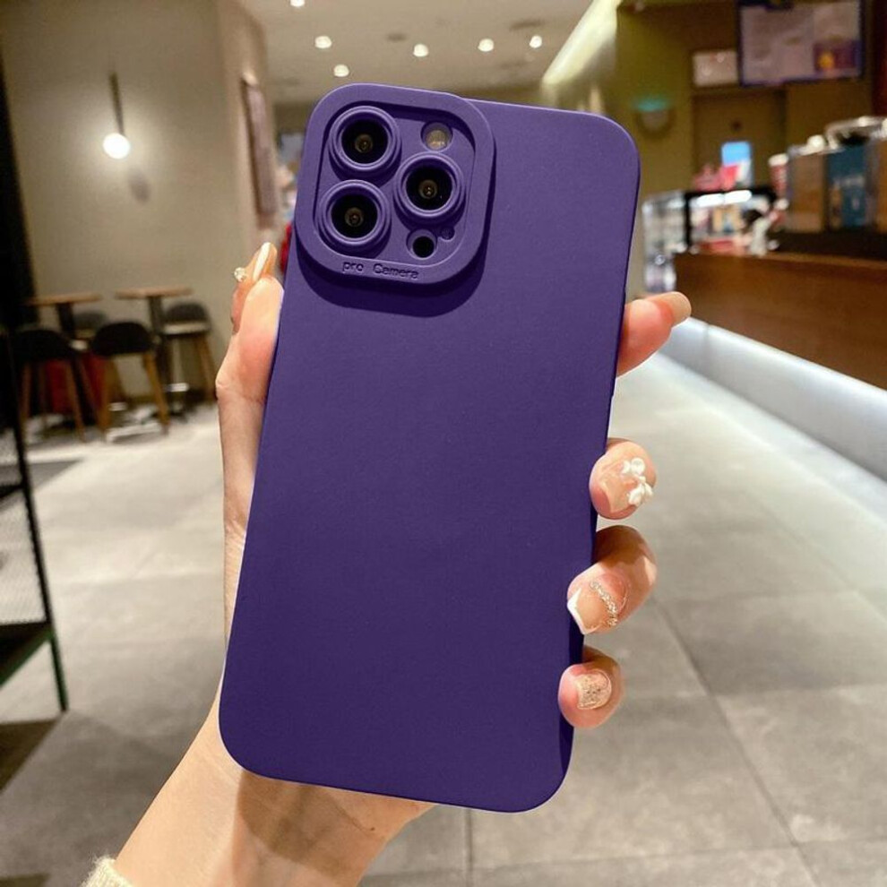 (dark purple, iPhone 13 Pro Max) Camera Protection Silicone Phone Case For Iphone 15 14 Pro Max 13 11 12 Pro Max Xr Xs Max X 7 8 Plus Soft Shockproof