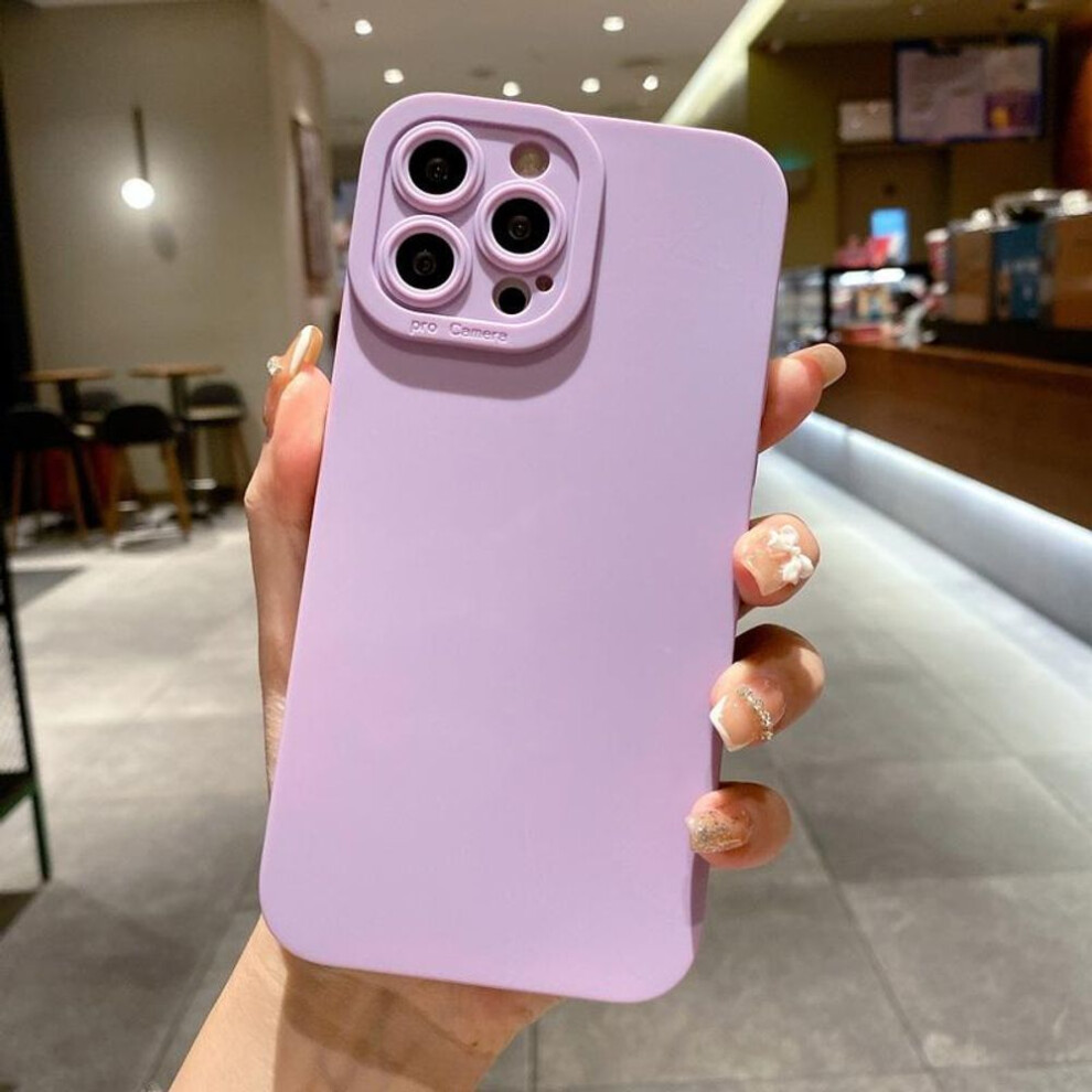 (purple, iPhone 11 Pro) Camera Protection Silicone Phone Case For Iphone 15 14 Pro Max 13 11 12 Pro Max Xr Xs Max X 7 8 Plus Soft Shockproof Matte Bac