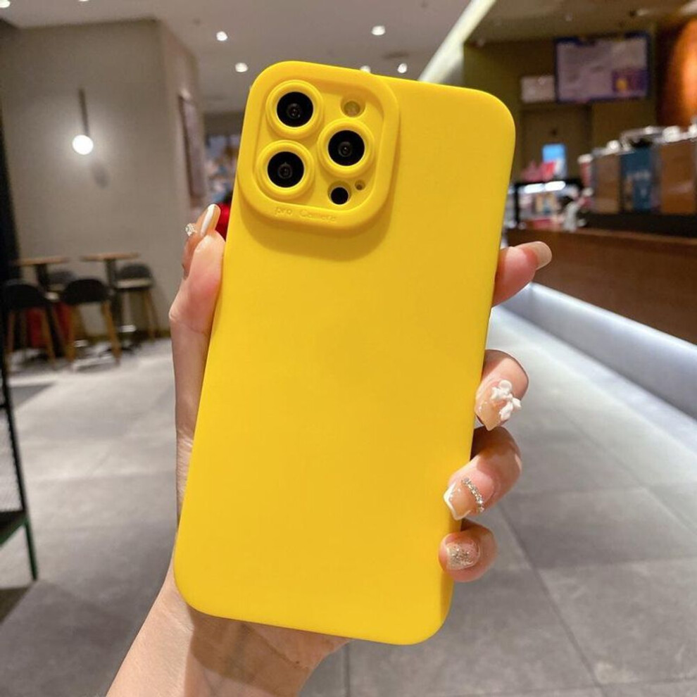 (yellow, iPhone 13 Mini) Camera Protection Silicone Phone Case For Iphone 15 14 Pro Max 13 11 12 Pro Max Xr Xs Max X 7 8 Plus Soft Shockproof Matte Ba