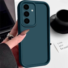 (dark blue, Samsung A26) For Samsung S25 Plus S24 FE S23 Ultra S22 S21 A36 A56 A16 A55 A26 A54 A35 A15 A14 5G Candy Solid Color Shockproof Lens Protection Silicone Soft Case