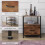 Vida Designs (Rustic Brown) Chorley 1 Drawer Fabric Storage Bedside Chest 5