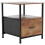 Vida Designs (Rustic Brown) Chorley 1 Drawer Fabric Storage Bedside Chest 8