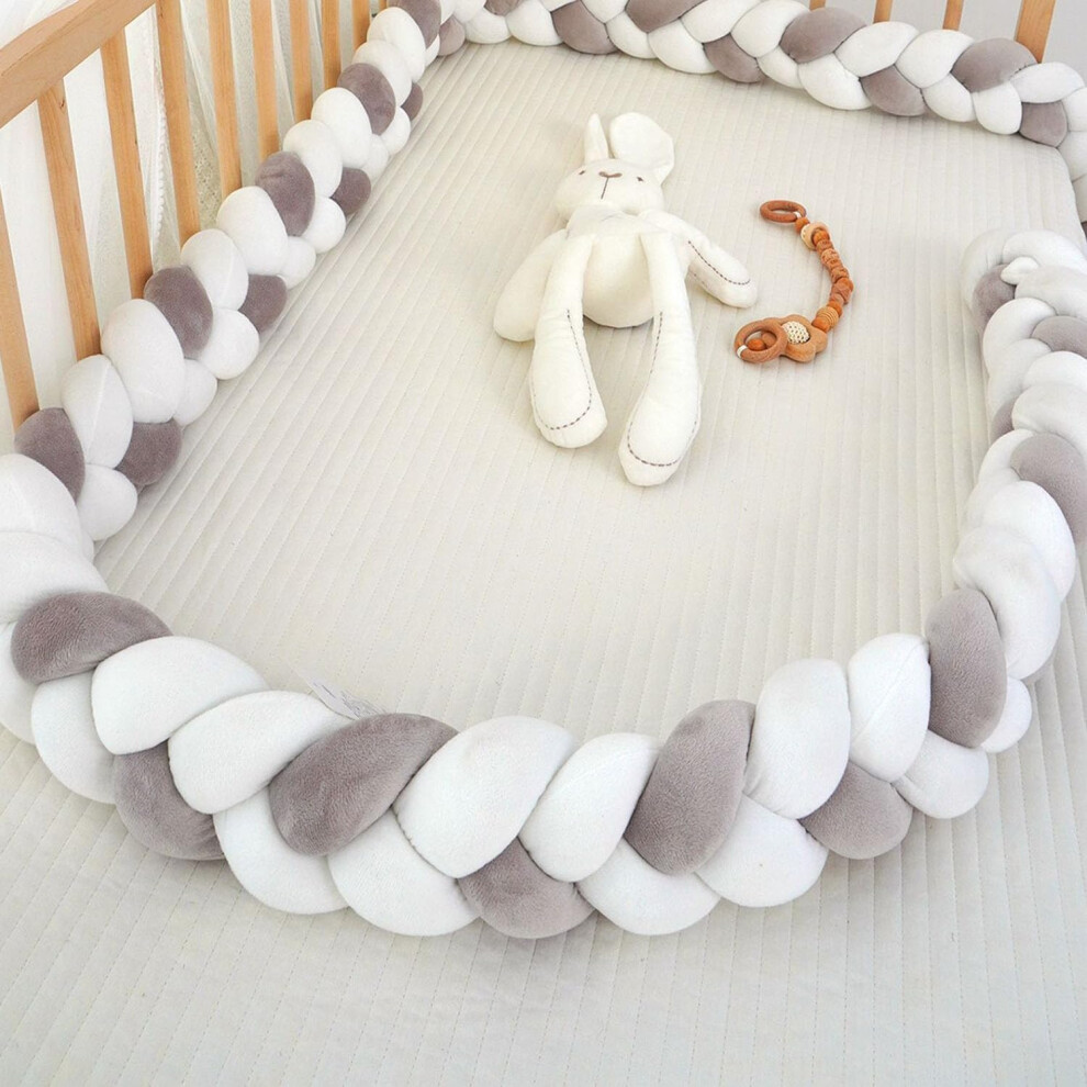 (150cm, No09) Braided Cot Bumper,Braided Pillows Knotted Cot Bumper,Braided bed Snake,Soft Comfortable Cotton Bed Set All Round Braided Protector