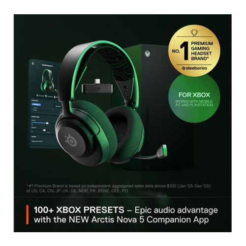 SteelSeries STEELSERIES Arctis Nova 5X Wireless Xbox Gaming Headset - Black 1