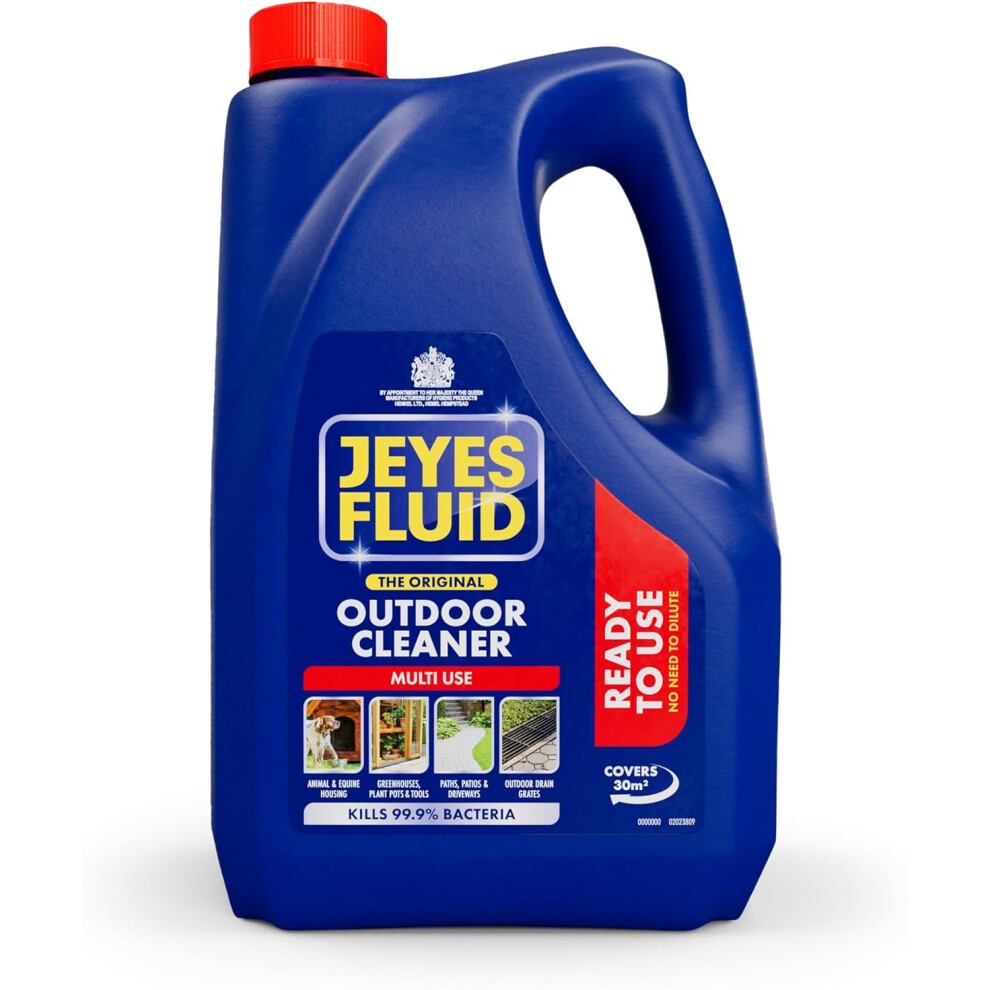Jeyes Fluid Ready-To-Use Outdoor Cleaner and Disinfectant Blue 4 Litre