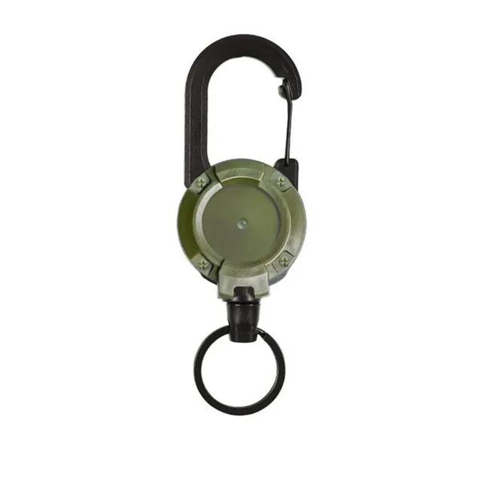 (Other) Retractable Heavy Duty Pull Reel Carabiner Key Chains Strong Steel Wire Rope Buckle Spring Key Ring Outdoor Sporty Keychain Tool