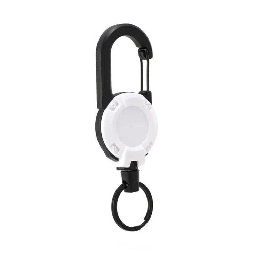 (Other) Retractable Heavy Duty Pull Reel Carabiner Key Chains Strong Steel Wire Rope Buckle Spring Key Ring Outdoor Sporty Keychain Tool