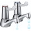 Bathroom Basin Tap Chrome Lever Hot & Cold Water 1