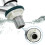 Bathroom Basin Tap Chrome Lever Hot & Cold Water 3