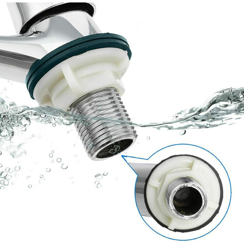 Bathroom Basin Tap Chrome Lever Hot & Cold Water 2