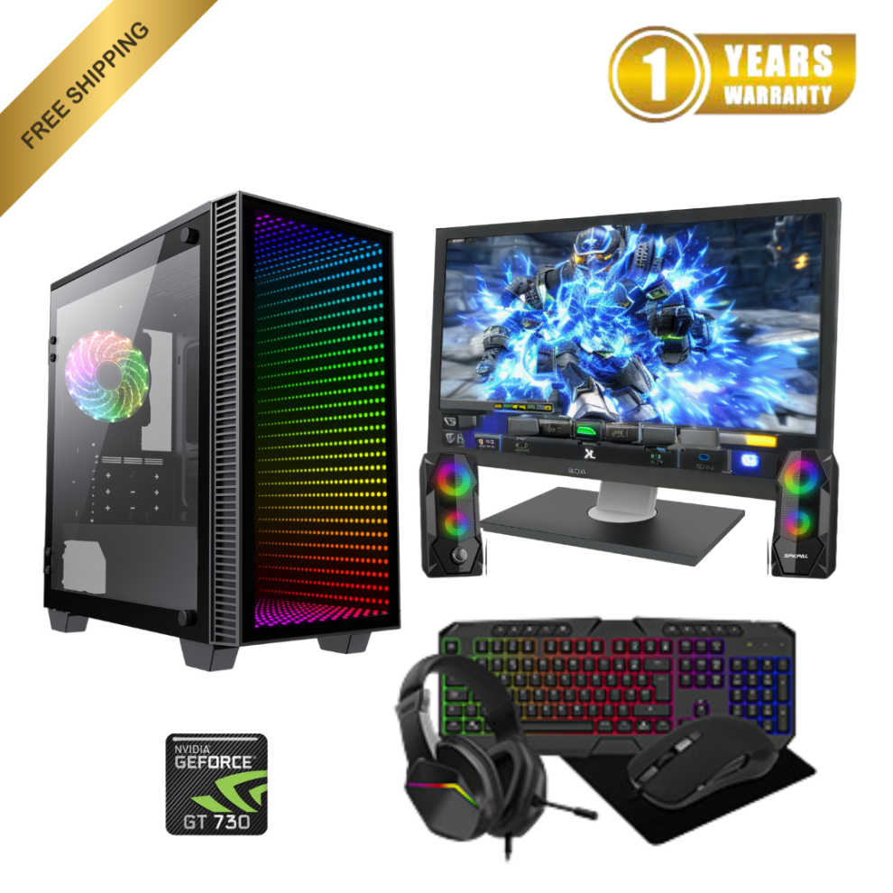 Gaming Pc Bundle - I5, 16Gb Ram 128Gb Ssd +1Tb Hdd Gtx1050, 22" M 8850773580078