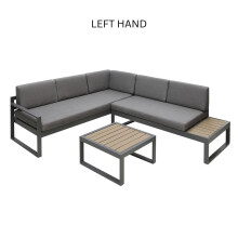 (LEFT HAND) Designer Outdoor Aluminium Sofa Set 5 seat & coffee table
