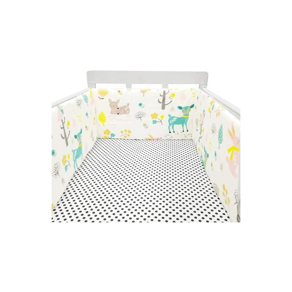 (200CM, E) Bed border for baby bed, soft and safe border for baby's sleep, protects against shocks, for baby bed and cot, hypoallergenic and washable