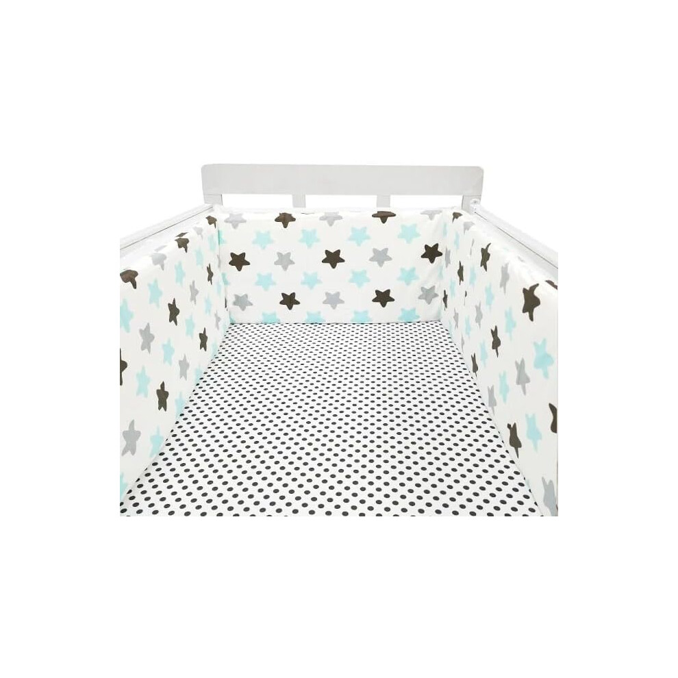 (200CM, H) Bed border for baby bed, soft and safe border for baby's sleep, protects against shocks, for baby bed and cot, hypoallergenic and washable