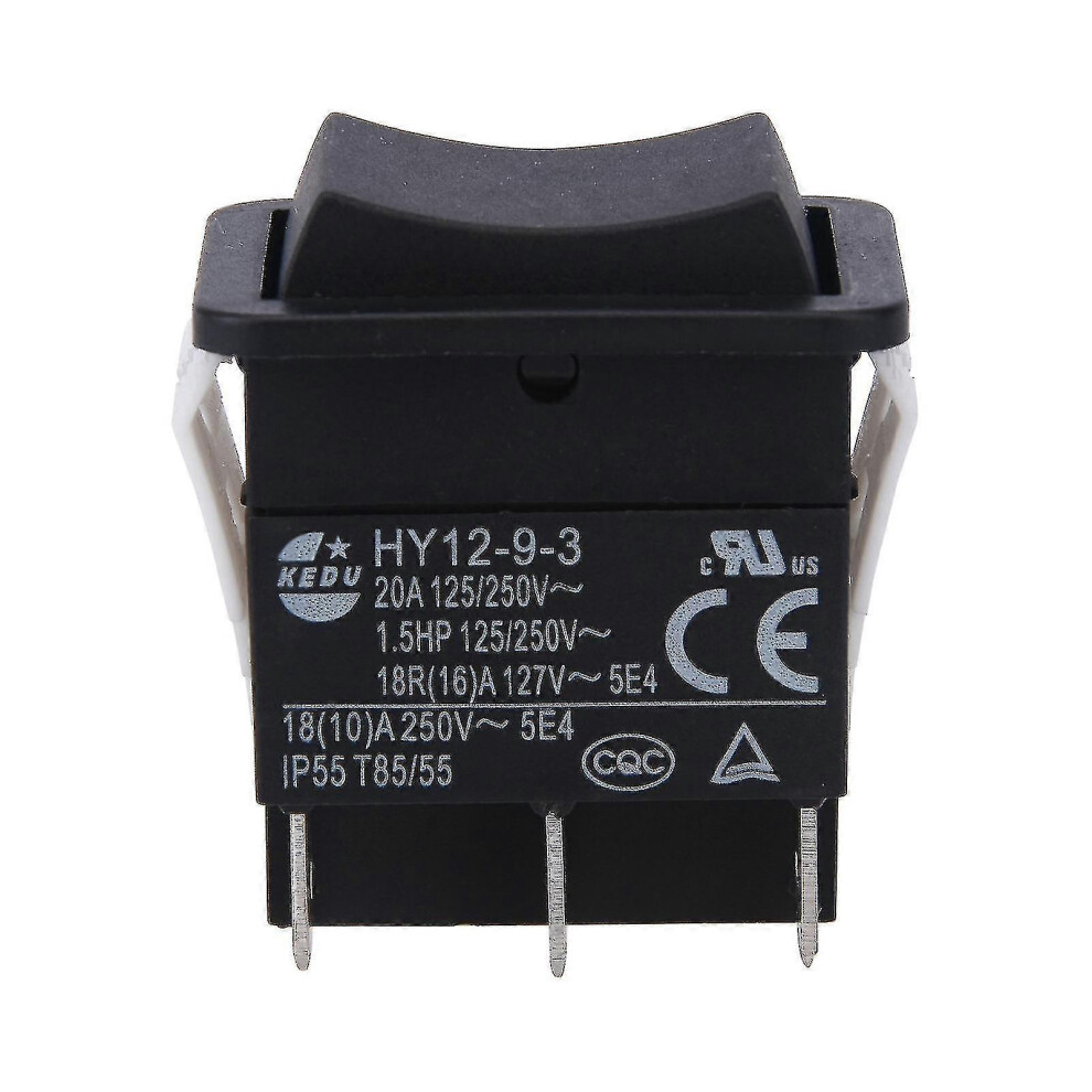 (1Pc) Hy12-9-3 Easy Install Boat Industrial Abs Push Button On Off Rocker Switch Arc 5778930868223
